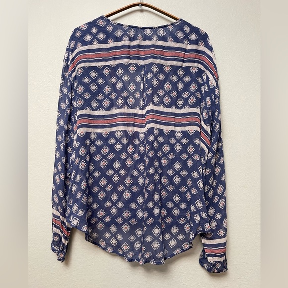 Free People Before Dawn Top in Sapphire Combo sz M - Picture 3 of 11